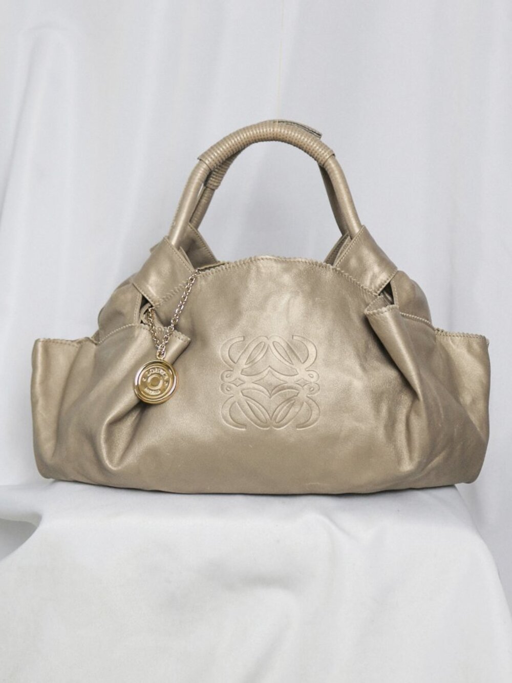 Loewe metallic lambskin Nappa Aire hobo bag
